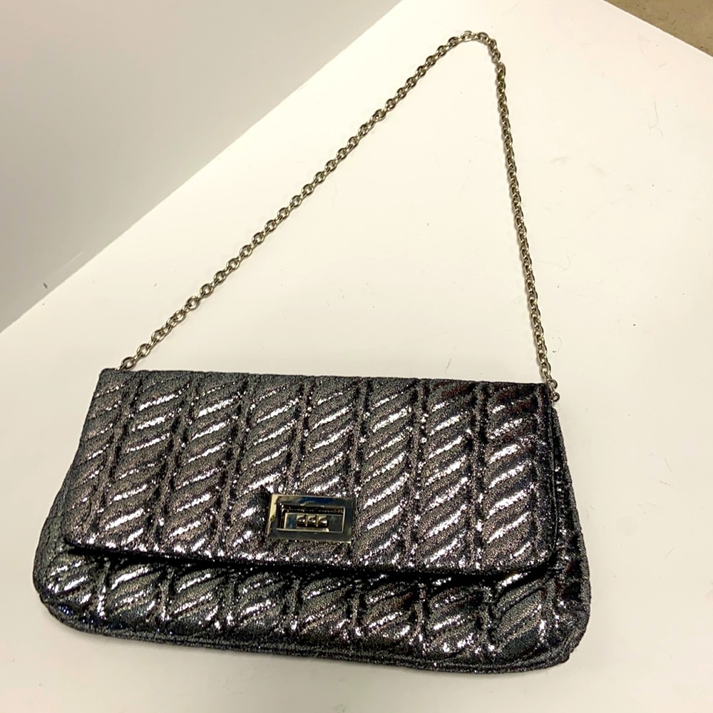 Silver sparkle shoulder bag